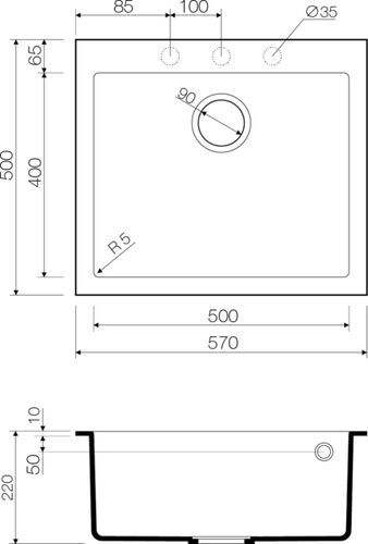 Мойка Omoikiri Bosen 57-GR Tetogranit/leningrad grey 4993556
