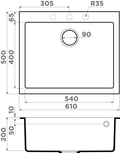 Мойка Omoikiri Bosen 61-GR Tetogranit/leningrad grey 4993557