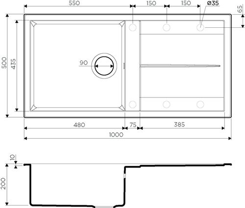 Мойка Omoikiri Sumi 100-GR Tetogranit/leningrad grey 4993565