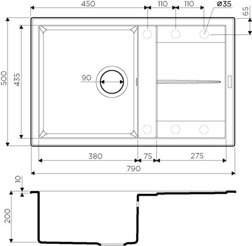 Мойка Omoikiri Sumi 79-GR Tetogranit/leningrad grey 4993552