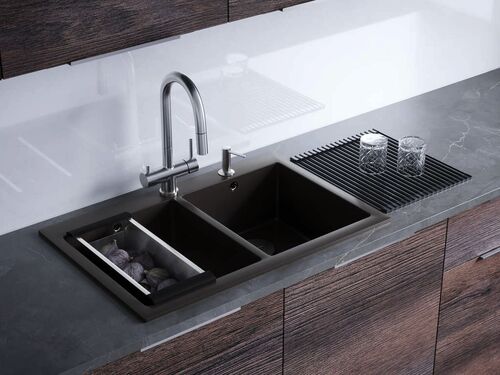 Мойка Omoikiri Bosen 80-2-BL Tetogranit/черный 4993836