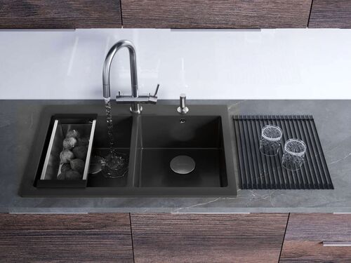 Мойка Omoikiri Bosen 80-2-BL Tetogranit/черный 4993836