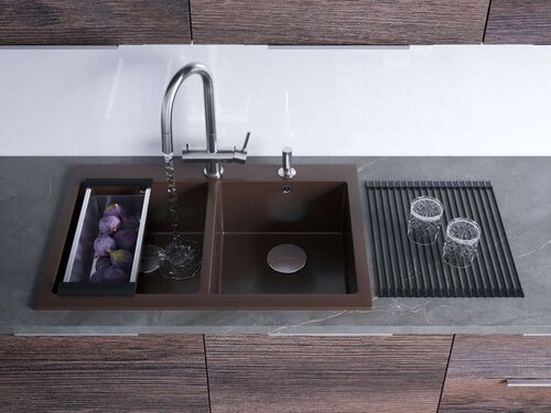 Мойка Omoikiri Bosen 80-2-DC Tetogranit/темный шоколад 4993840