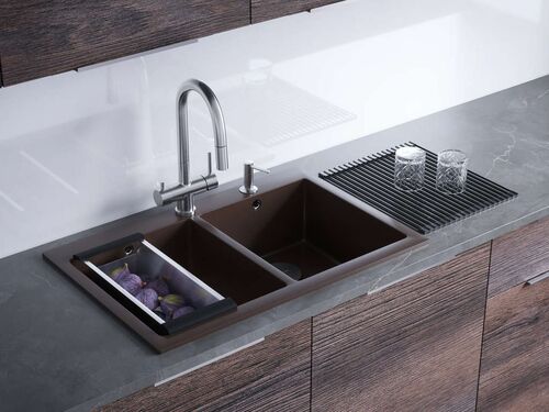 Мойка Omoikiri Bosen 80-2-DC Tetogranit/темный шоколад 4993840