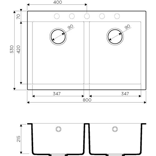 Мойка Omoikiri Bosen 80-2-WH Tetogranit/белый