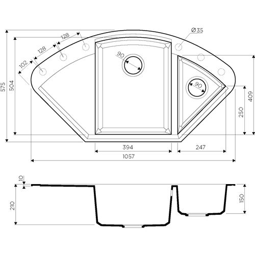 Мойка Omoikiri Sakaime 105C-GR Tetogranit/leningrad grey