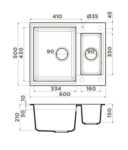 Мойка Omoikiri Sakaime 60-2-BE Tetogranit/ваниль