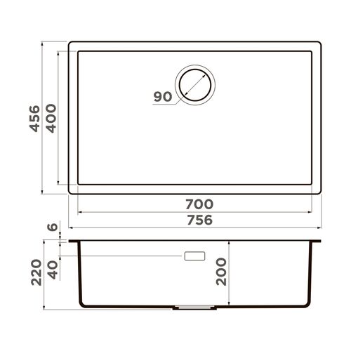 Мойка Omoikiri Yamakawa 75-U/I-CN Artceramic/canyon