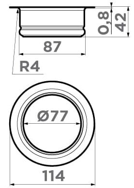 Сменная горловина Omoikiri NA-02 LG для измельчителя NAGARE SLIM