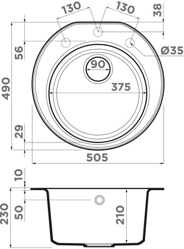 Мойка Omoikiri Miya 50R GR Tetogranit/leningrad grey, 4993582