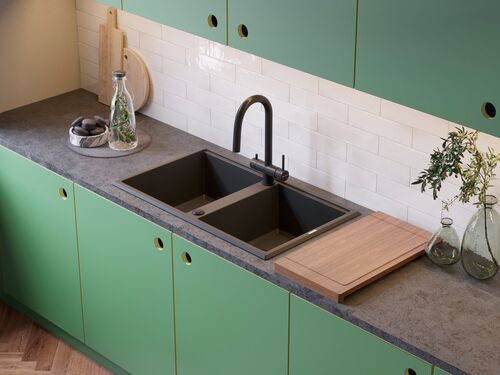 Мойка Omoikiri Tedori 86-2-DC Tetogranit/темный шоколад 4993928