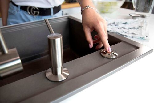 Пневматическая кнопка для измельчителя Omoikiri SW-01-GB нерж.сталь/графит 4996049