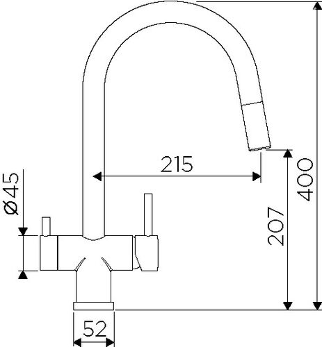 Смеситель Omoikiri Akita-S-LG латунь/светлое золото 4994350