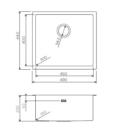 Мойка Omoikiri Taki 49-U/IF-GB нерж.сталь/графит