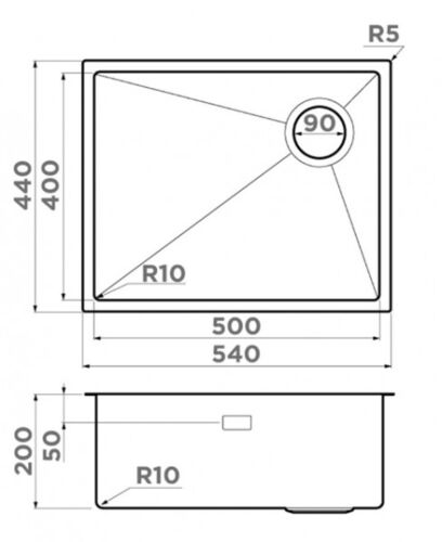 Мойка Omoikiri Taki 54-U/IF-IN Side SF нерж.сталь/нержавеющая сталь