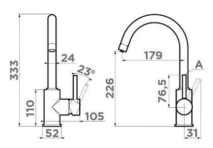 Смеситель Omoikiri Shinagawa 2 Plus-DC латунь/темный шоколад