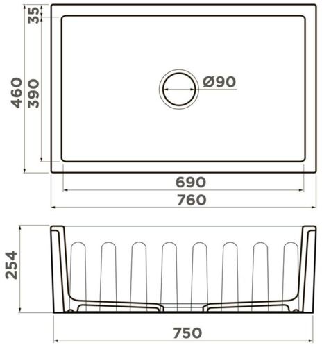 Мойка Omoikiri Mikura 76-Klimt Natceramic/white
