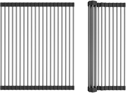 Роллмат для мойки с силиконом Omoikiri ROLL-01-IN нержавеющая сталь/черный, 4997003