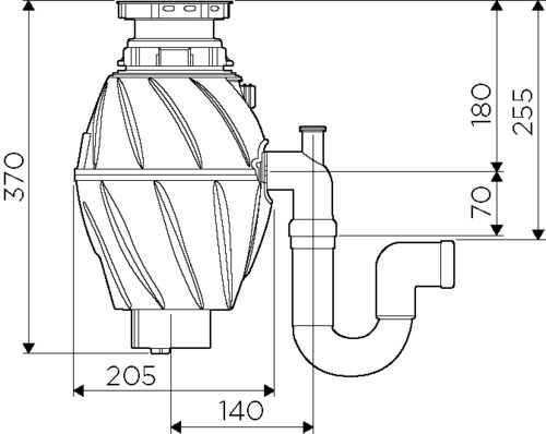Измельчитель отходов Omoikiri Nagare 500 4995060
