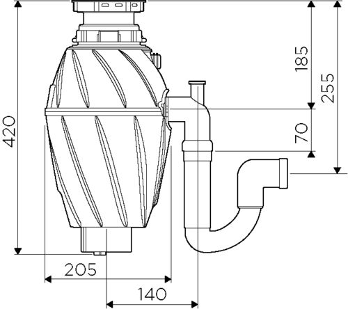 Измельчитель отходов Omoikiri Nagare 750 4995059