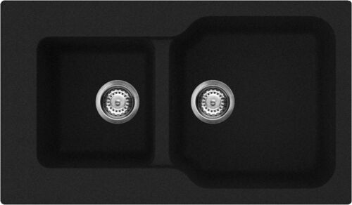 Мойка Omoikiri Maru 86-2-BL Tetogranit/черный 4993284