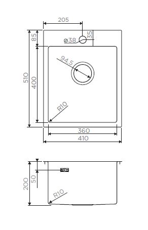 Мойка Omoikiri Akisame 41-IN нерж. сталь/нержавеющая сталь, 4973056