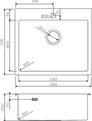 Мойка Omoikiri Akisame 59-LG нержавеющая сталь/светлое золото, 4973082