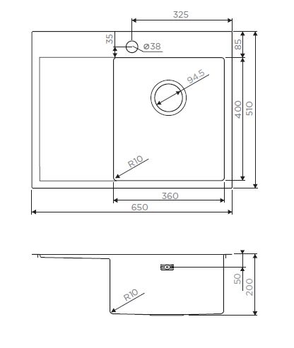 Мойка Omoikiri Akisame 65-IN-R сталь/нержавеющая сталь, 4973059