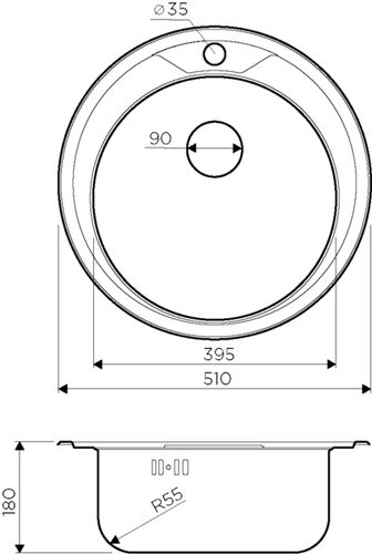 Мойка Omoikiri Asida 51-IN