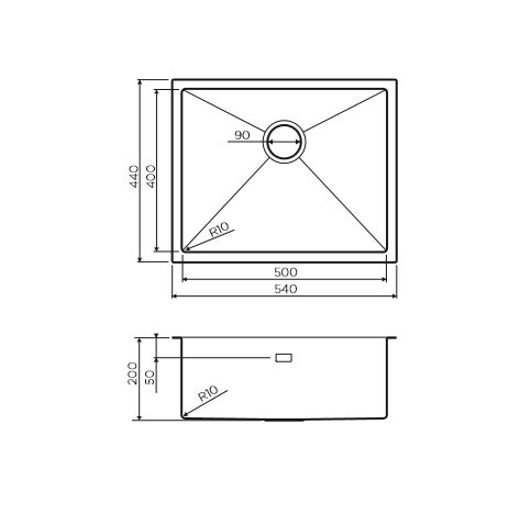 Мойка Omoikiri Taki 54-U/IF-IN нерж. сталь/нержавеющая сталь, 4973046