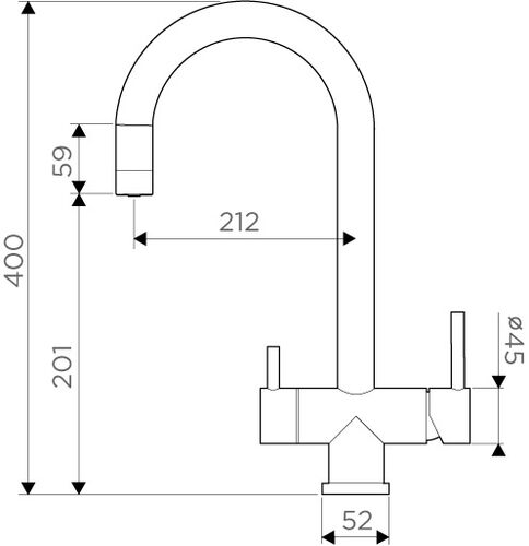 Смеситель Omoikiri Akita S-C латунь/хром 4994330