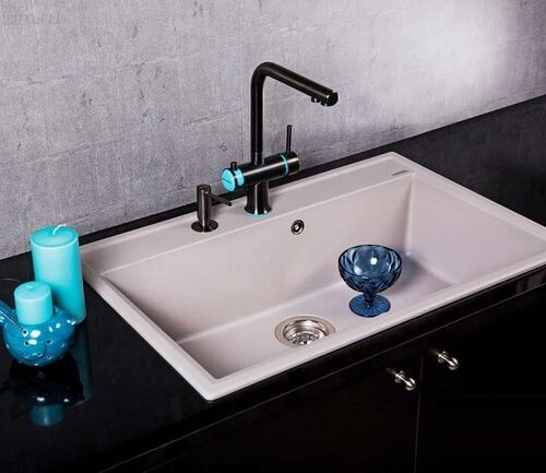 Смеситель Omoikiri Hotaru-B латунь/вороненая сталь/голубой, 4994029