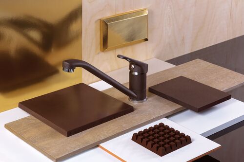 Смеситель Omoikiri Kado-DC латунь/гранит/темный шоколад, 4994161