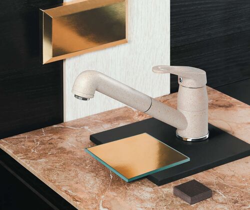 Смеситель Omoikiri Tateyama-SA латунь/гранит/бежевый, 4994140