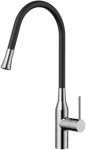 Смеситель Omoikiri Yatomi-BN-BL латунь/нерж. сталь/черный шланг, 4994247