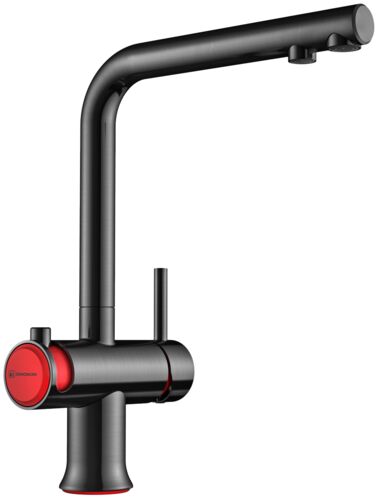 Смеситель Omoikiri Hotaru-R латунь/вороненая сталь/красный, 4994026