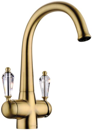 Смеситель Omoikiri OKINAWA-AB латунь/античная латунь/прозрачн. кристалл, 4994056
